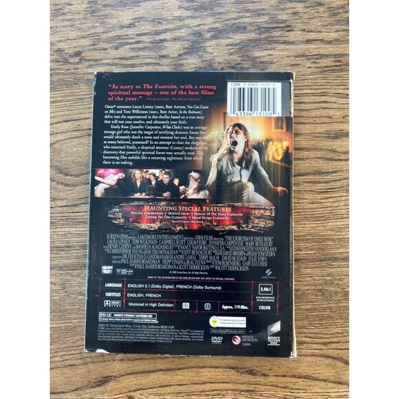 The Exorcism Of Emily Rose 2005 DVD Horror Laura Linney Tom Wilkinson Pre-Owned - Picture 2 of 4